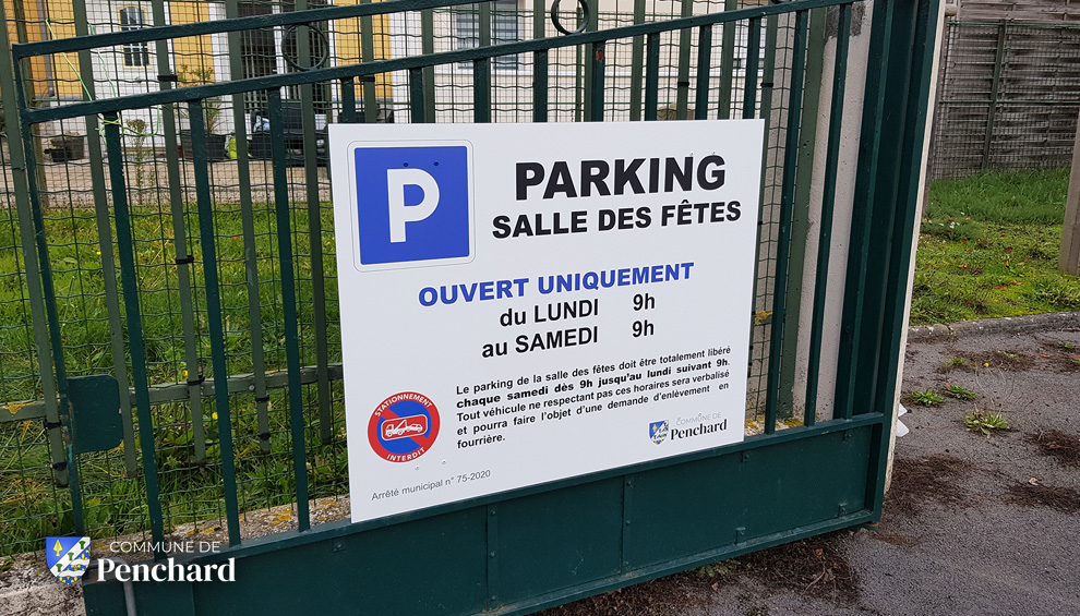 Ouverture du parking de la salle des fêtes