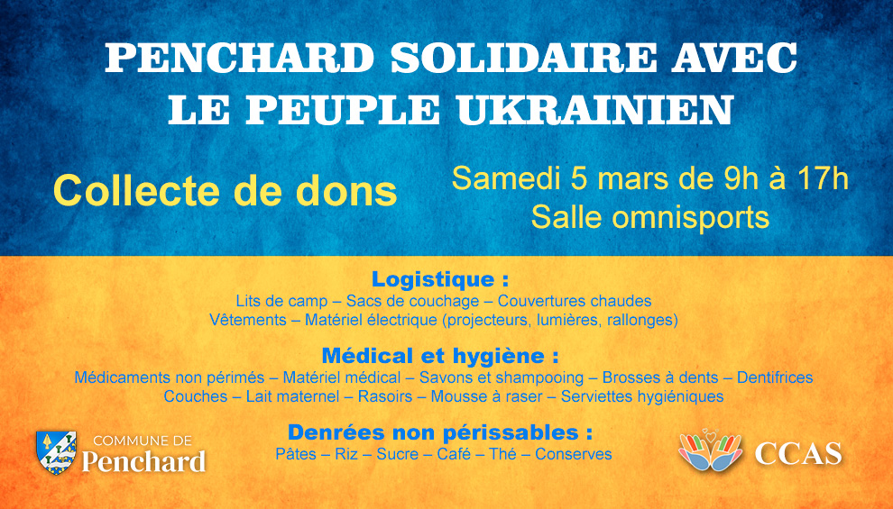 Collecte de dons pour les Ukrainiens