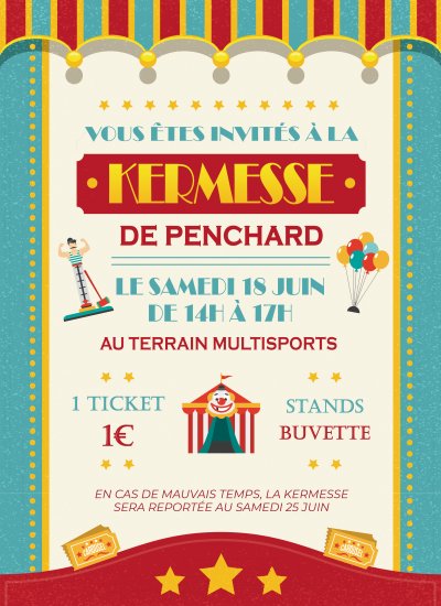 Affiche kermesse penchard 18 juin 2022