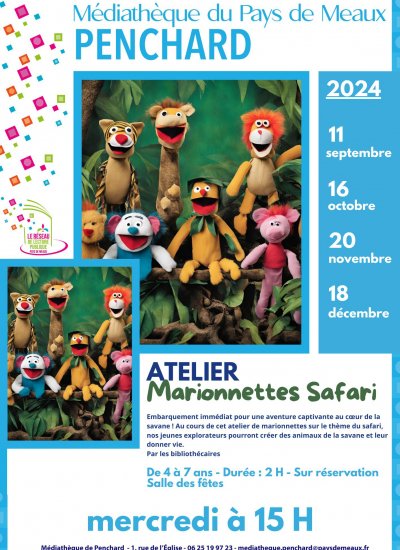 Atelier marionnettes Safari