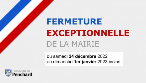 fermeture exceptionnelle de la mairie