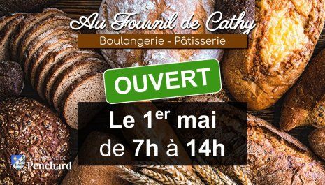 Boulangerie de Penchard ouverte le 1er mai 2024 de 7h à 14h