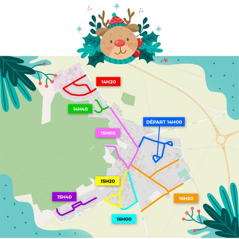 Plan de passage du Père Noël à Penchard